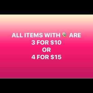 All items with 🍭 are on sale!